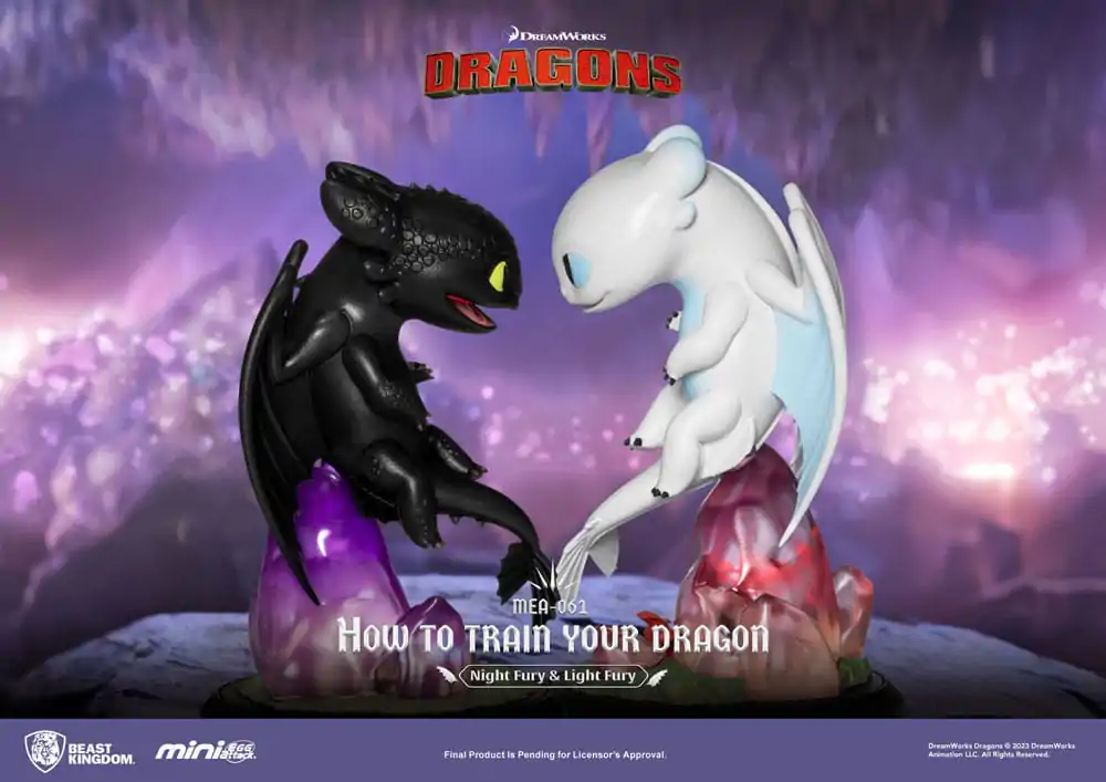 How To Train Your Dragon Egg Attack 2 db-os Mini figura csomag Night Fury &amp; Light Fury 10 cm termékfotó