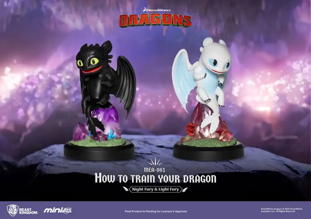 How To Train Your Dragon Egg Attack 2 db-os Mini figura csomag Night Fury &amp; Light Fury 10 cm termékfotó