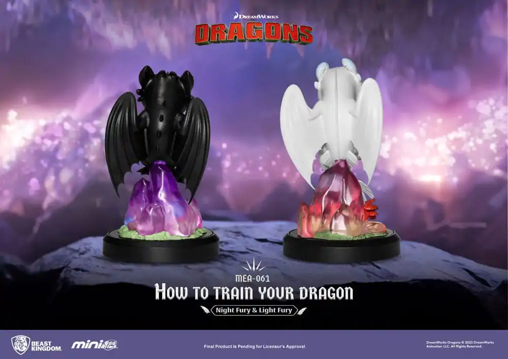 How To Train Your Dragon Egg Attack 2 db-os Mini figura csomag Night Fury &amp; Light Fury 10 cm termékfotó