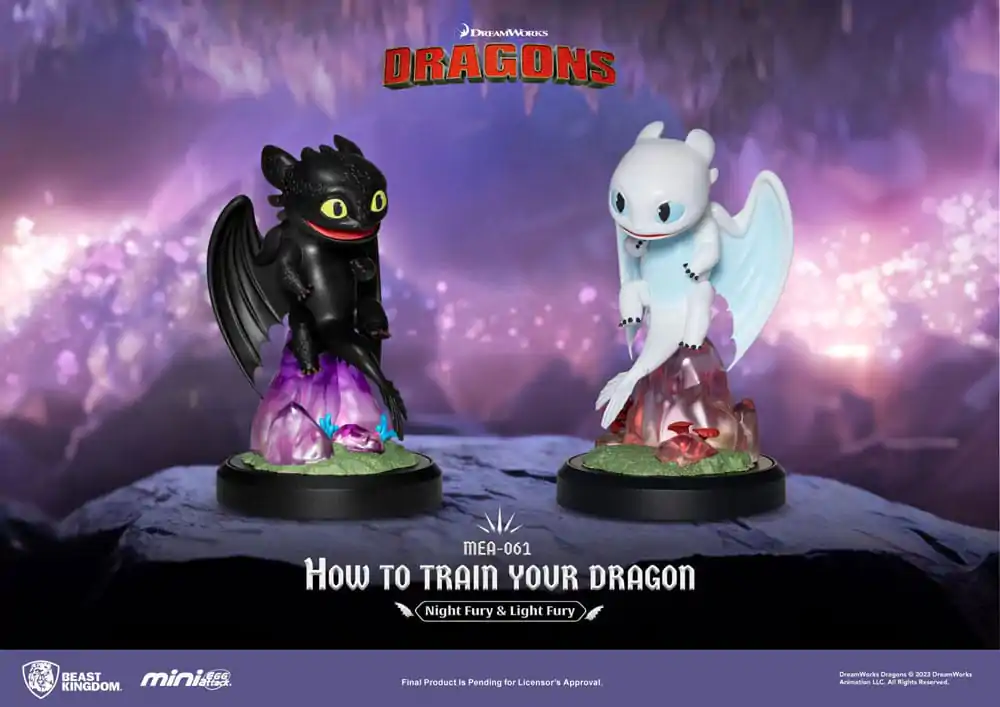 How To Train Your Dragon Egg Attack 2 db-os Mini figura csomag Night Fury &amp; Light Fury 10 cm termékfotó