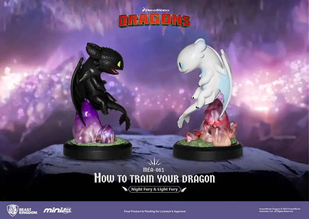 How To Train Your Dragon Egg Attack 2 db-os Mini figura csomag Night Fury &amp; Light Fury 10 cm termékfotó