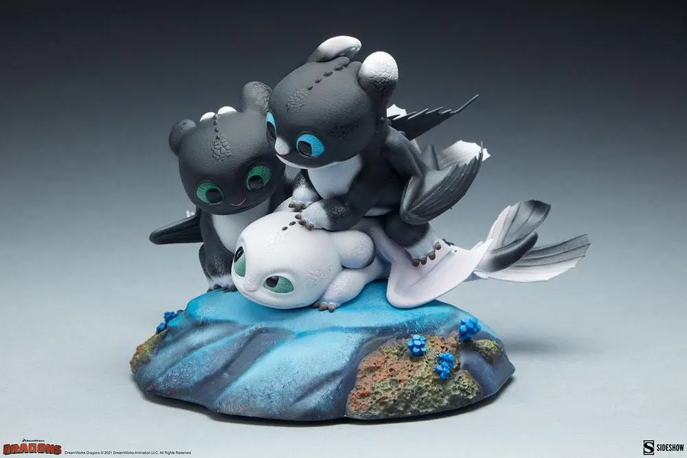 How to Train Your Dragon: The Hidden World Dart, Pouncer and Ruffrunner szobor figura 15 cm termékfotó
