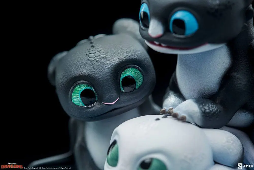 How to Train Your Dragon: The Hidden World Dart, Pouncer and Ruffrunner szobor figura 15 cm termékfotó