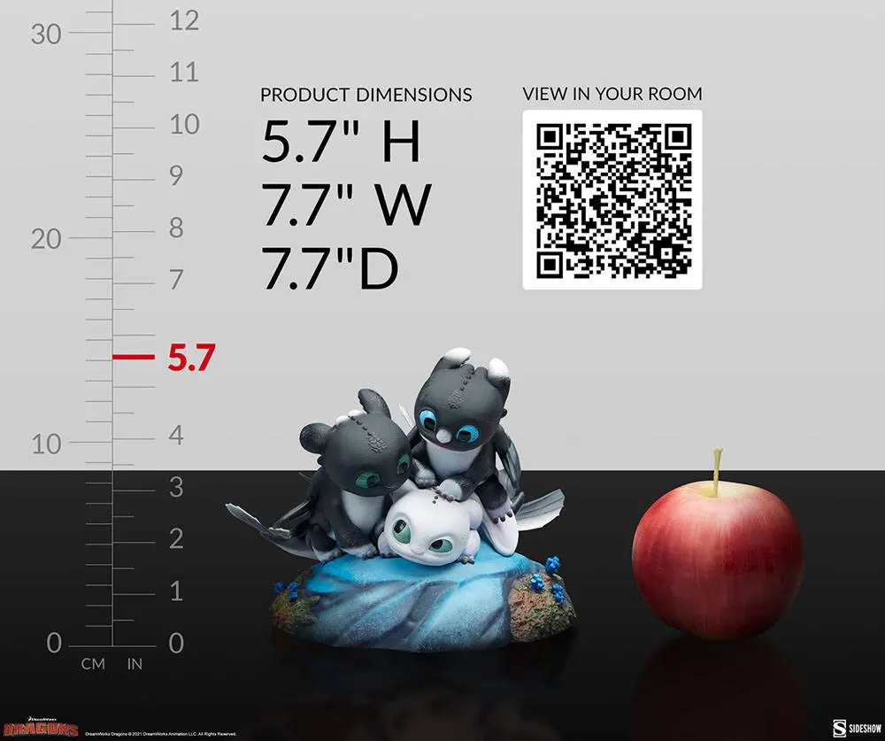 How to Train Your Dragon: The Hidden World Dart, Pouncer and Ruffrunner szobor figura 15 cm termékfotó