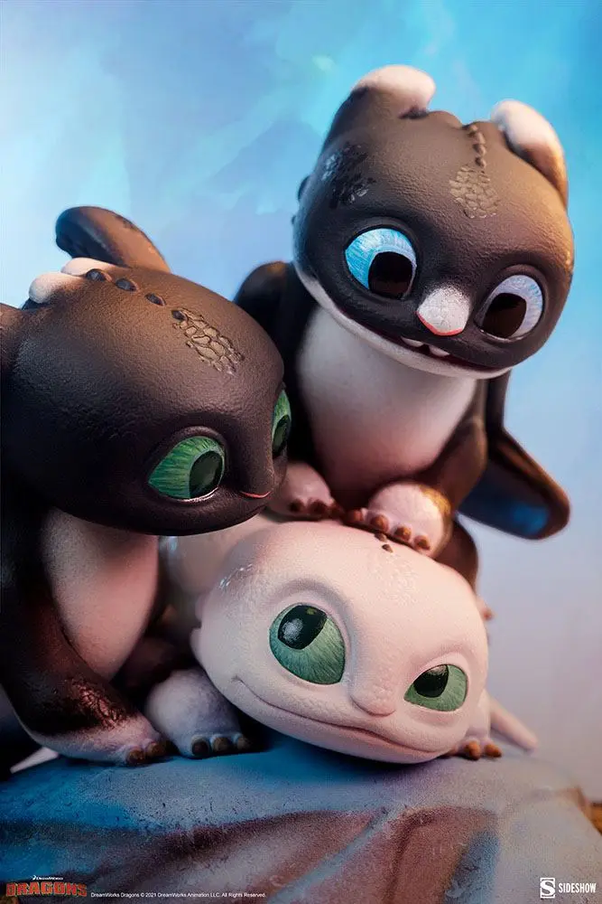 How to Train Your Dragon: The Hidden World Dart, Pouncer and Ruffrunner szobor figura 15 cm termékfotó