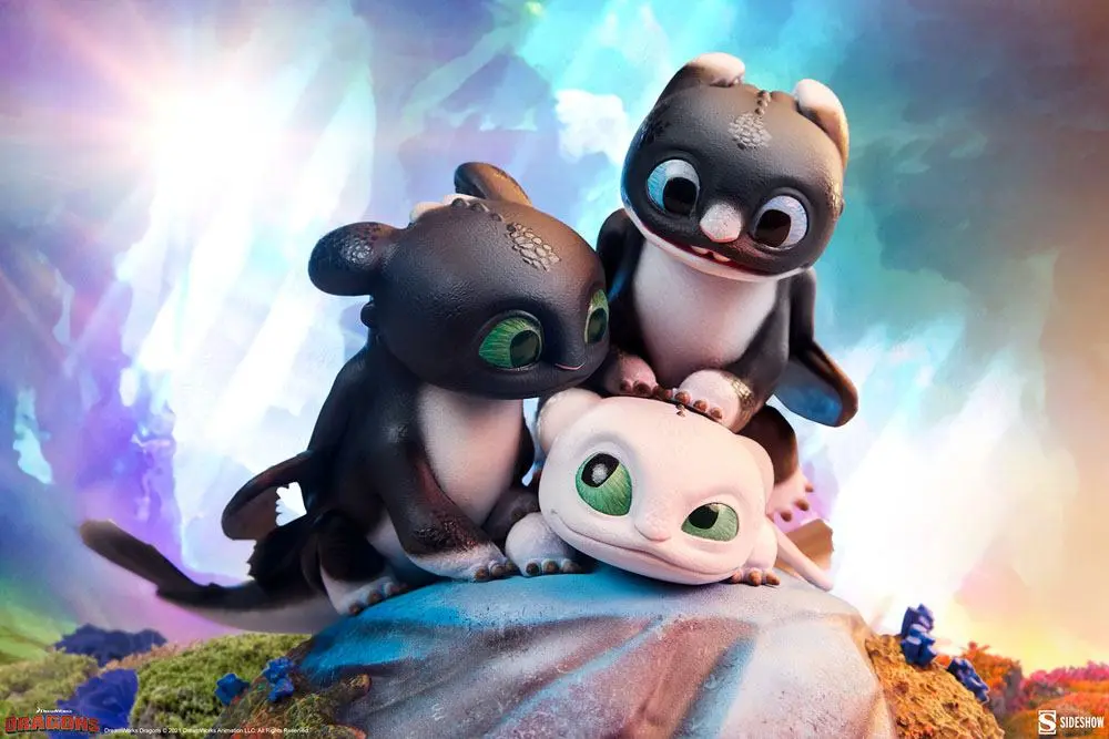 How to Train Your Dragon: The Hidden World Dart, Pouncer and Ruffrunner szobor figura 15 cm termékfotó