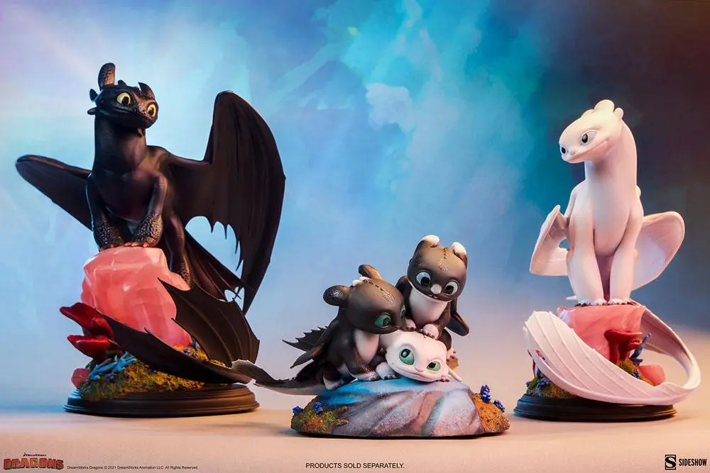 How to Train Your Dragon: The Hidden World Dart, Pouncer and Ruffrunner szobor figura 15 cm termékfotó
