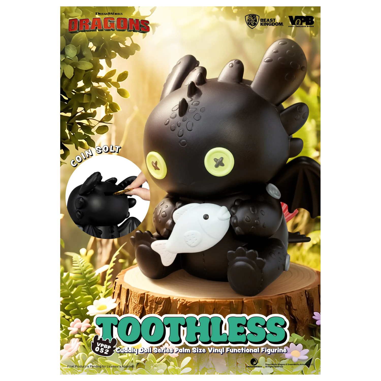 HOW TO TRAIN YOUR DRAGON Toothless Vinyl persely figura 11.7cm termékfotó