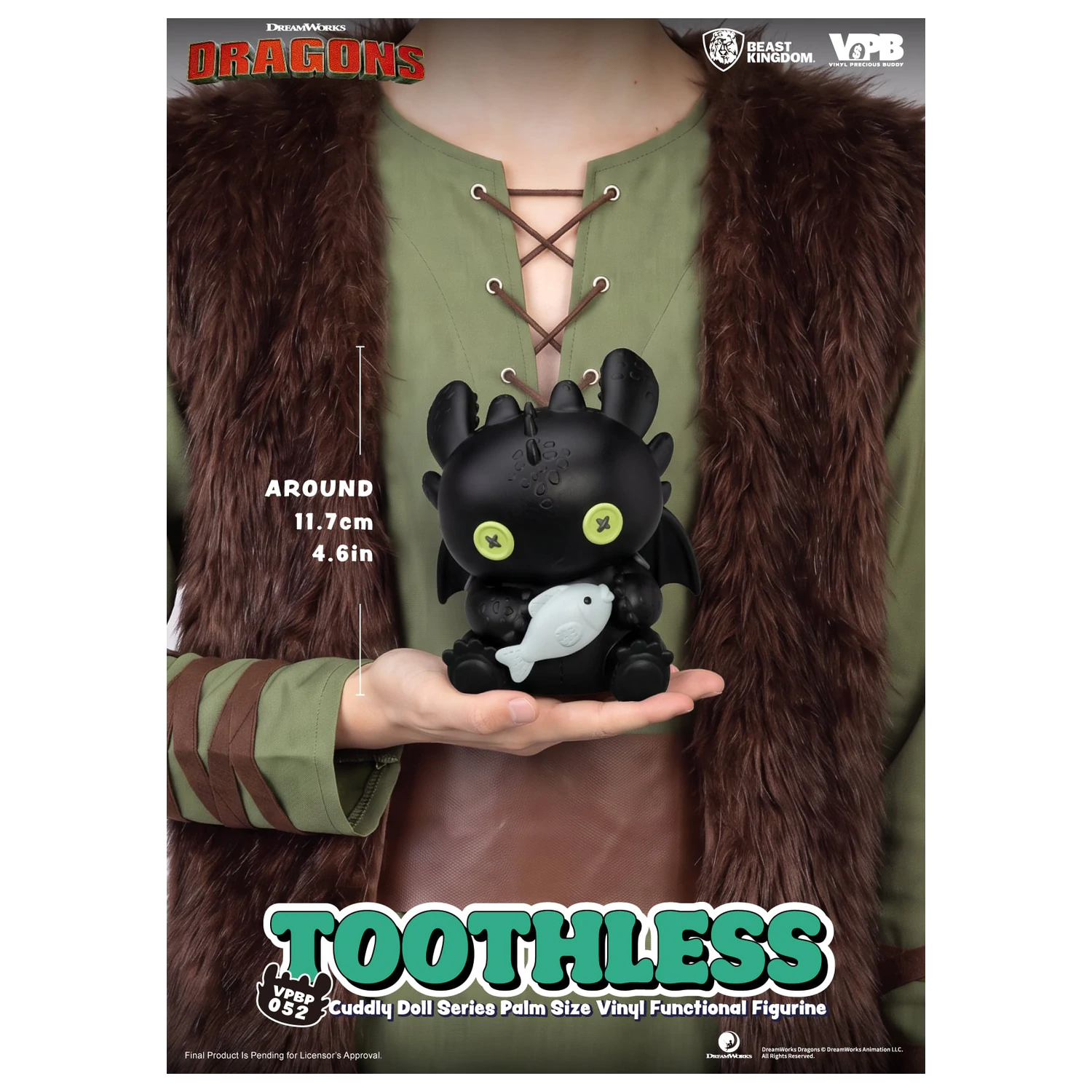 HOW TO TRAIN YOUR DRAGON Toothless Vinyl persely figura 11.7cm termékfotó
