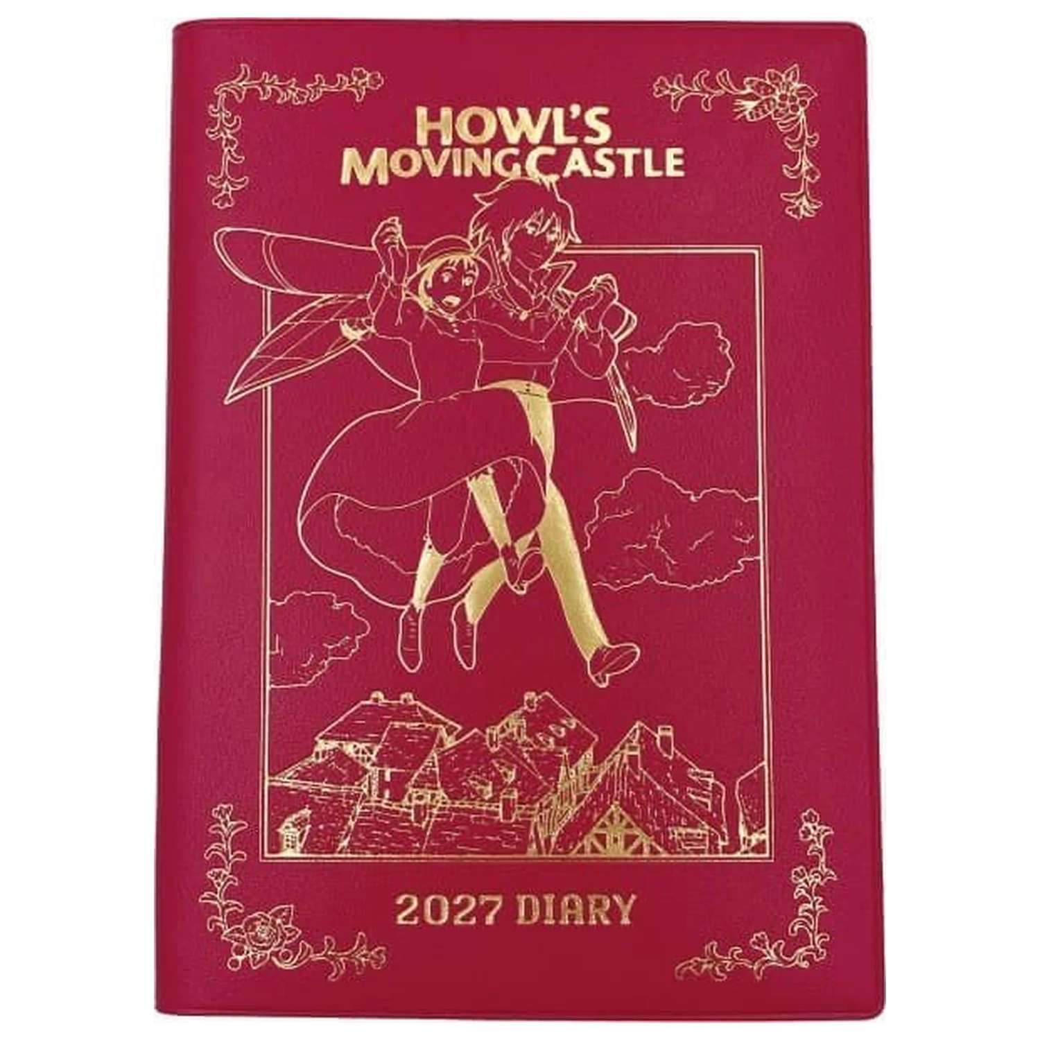 Howl's Moving Castle Hauru & Sophie red gold foil keményfedeles füzet termékfotó