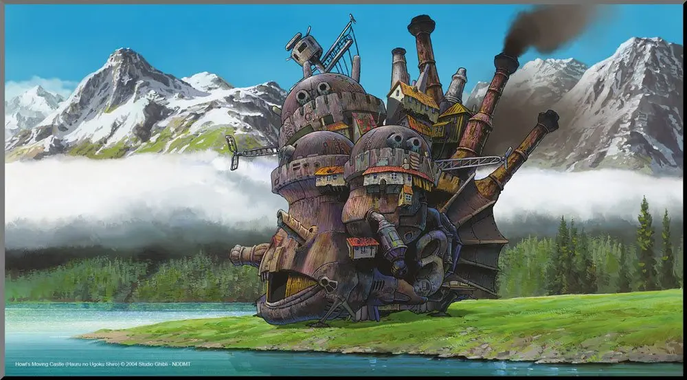 Howl's Moving Castle Movie Poster fa fali kép termékfotó