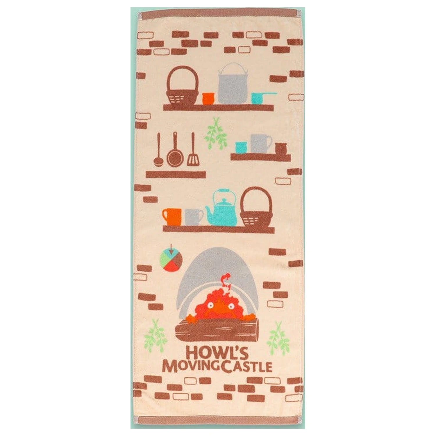 Howl’s Moving Castle Natsu Cook with Calcifer törölköző 34 x 80 cm termékfotó