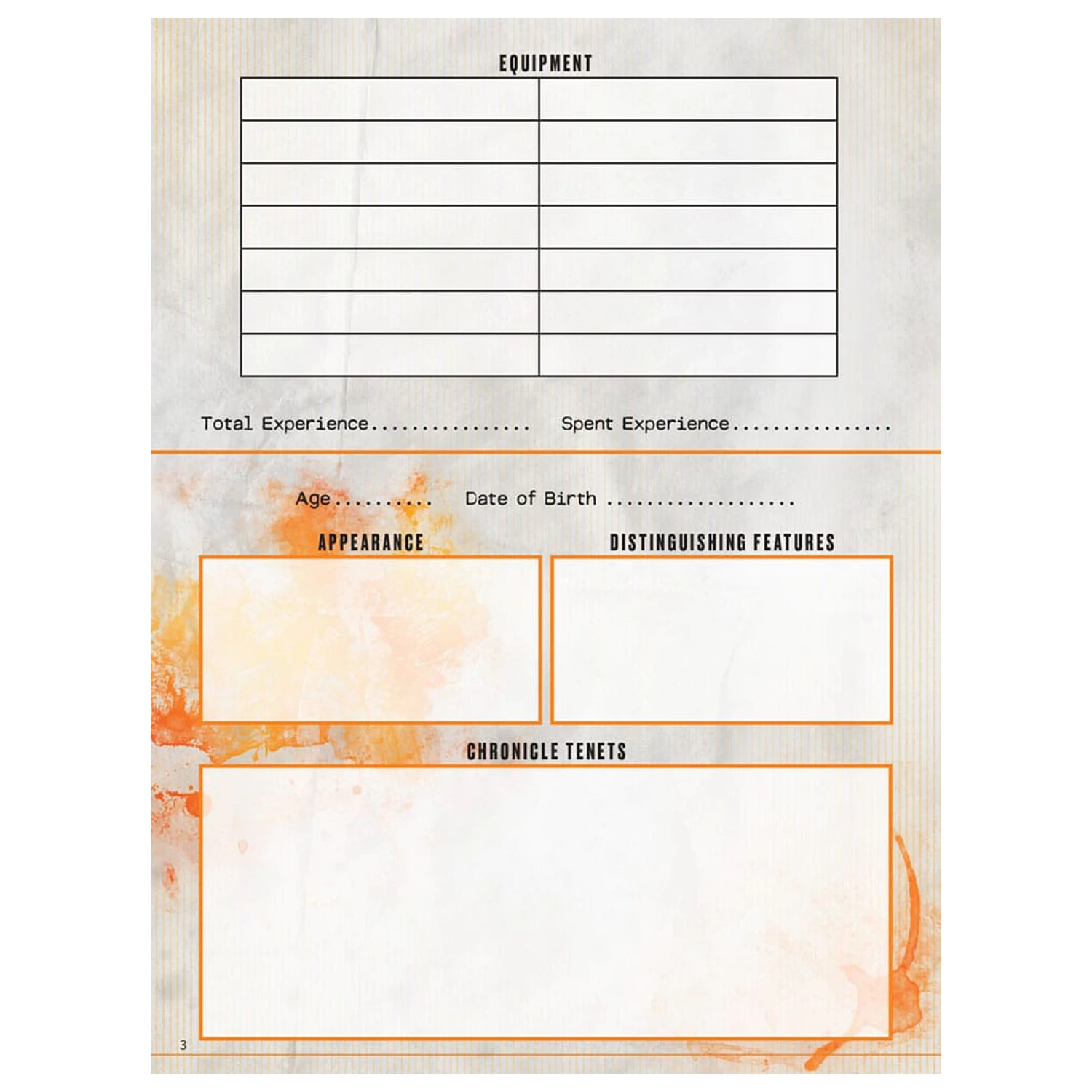 Hunter: The Reckoning 5th Edition RPG Journal Expanded Character Sheet Journal angol nyelvű termékfotó