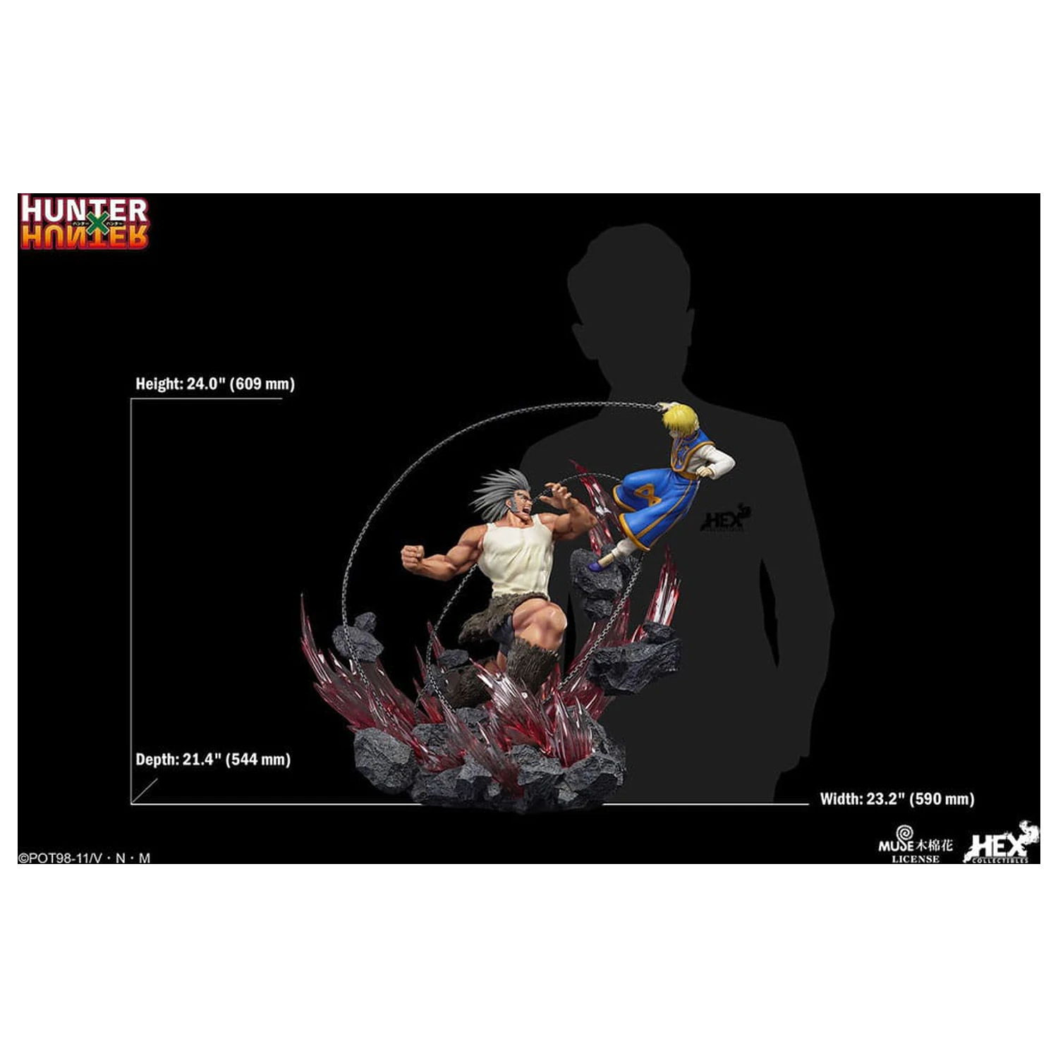 Hunter x Hunter Elite Dynamic 1/6 Kurapika Vs Uvogin szobor figura 61 cm termékfotó