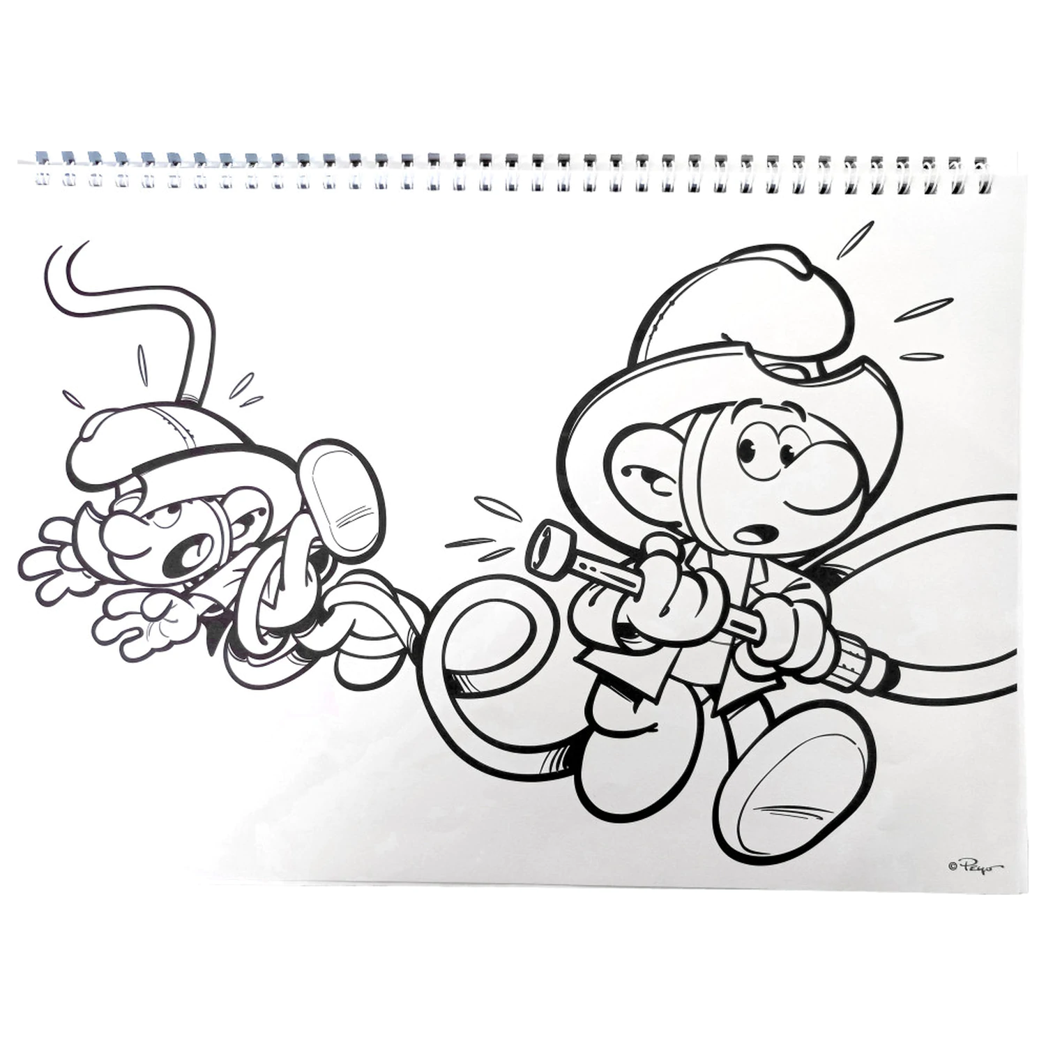 Hupikék törpikék Village A/4 spirál vázlatfüzet 40 lapos matricával termékfotó