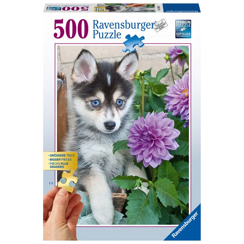 Husky puppy puzzle 500db-os termékfotó