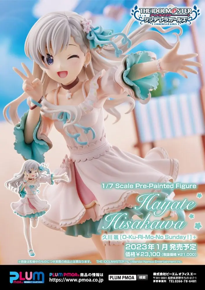 Idolmaster Cinderella Girls 1/7 Hisakwa Hayate O-Ku-Ri-Mo-No Sunday! PVC szobor figura 21 cm termékfotó