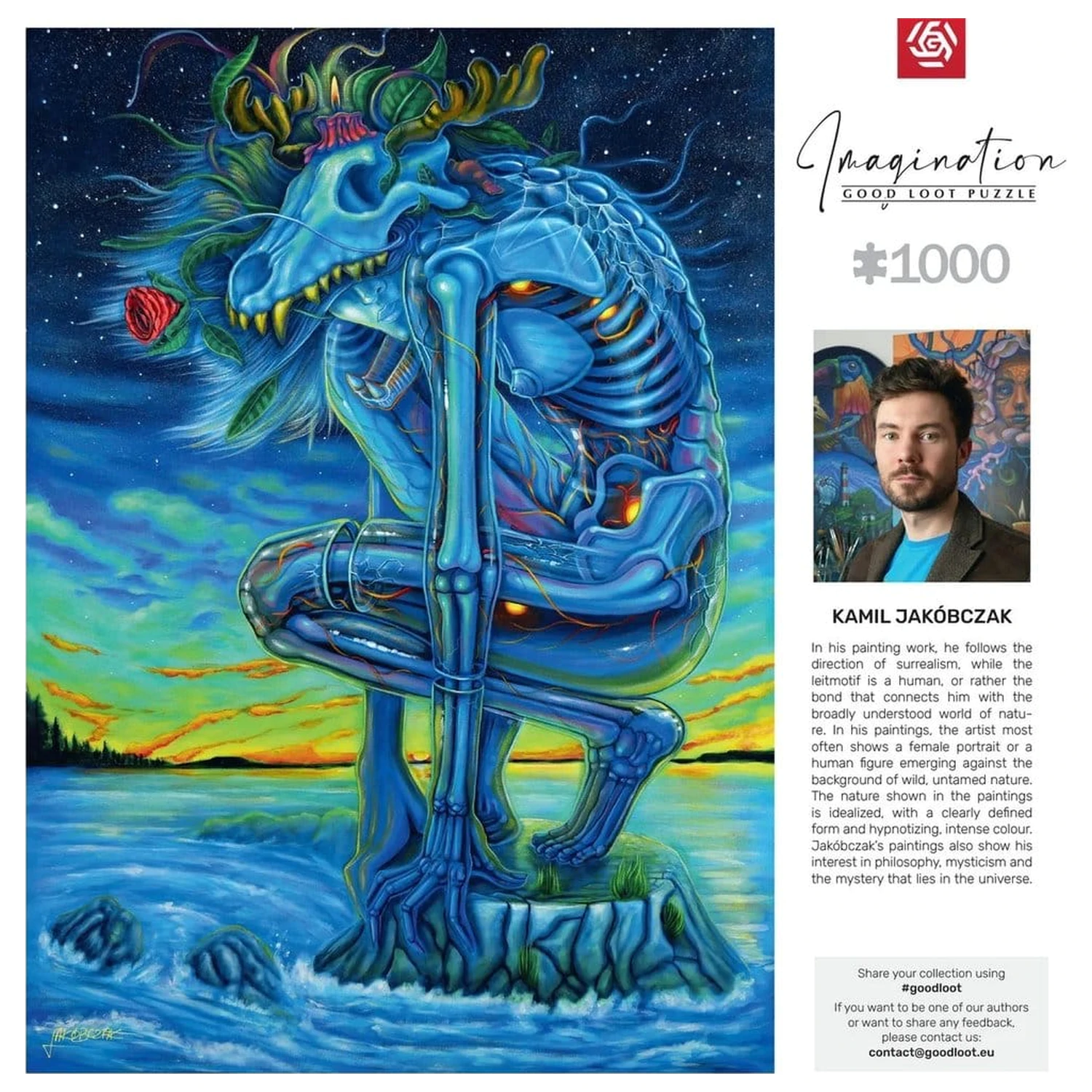 Imagination Series puzzle Kamil Jakóbczak Bialy Wilk (1000 darab)  termékfotó