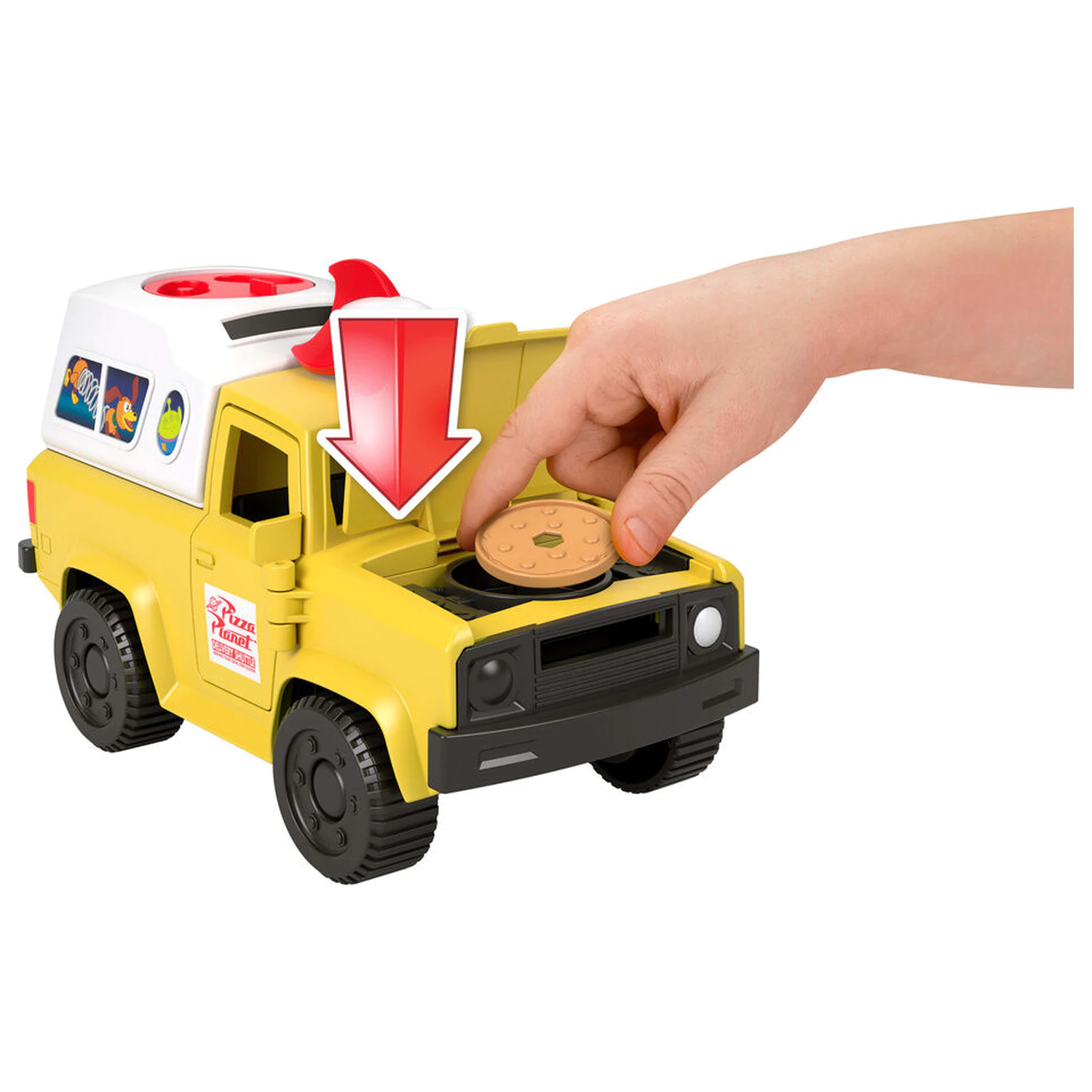 Imaginext Disney Pixar Toy Story Pizza Planet truck + Buzz Lightyear and Alien figurák termékfotó