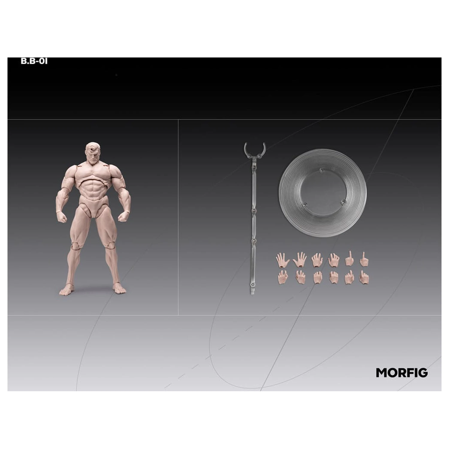 Inart 1/12 Blank Male Body Skintone akciófigura 17 cm   termékfotó