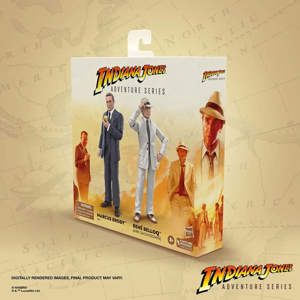 Indiana Jones Adventure Series Marcus Brody &amp; René Belloq (Ark Showdown) (Raiders of the Lost Ark) akciófigura csomag 15 cm termékfotó