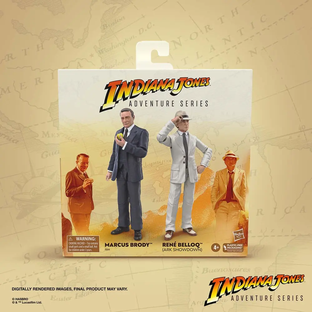 Indiana Jones Adventure Series Marcus Brody &amp; René Belloq (Ark Showdown) (Raiders of the Lost Ark) akciófigura csomag 15 cm termékfotó