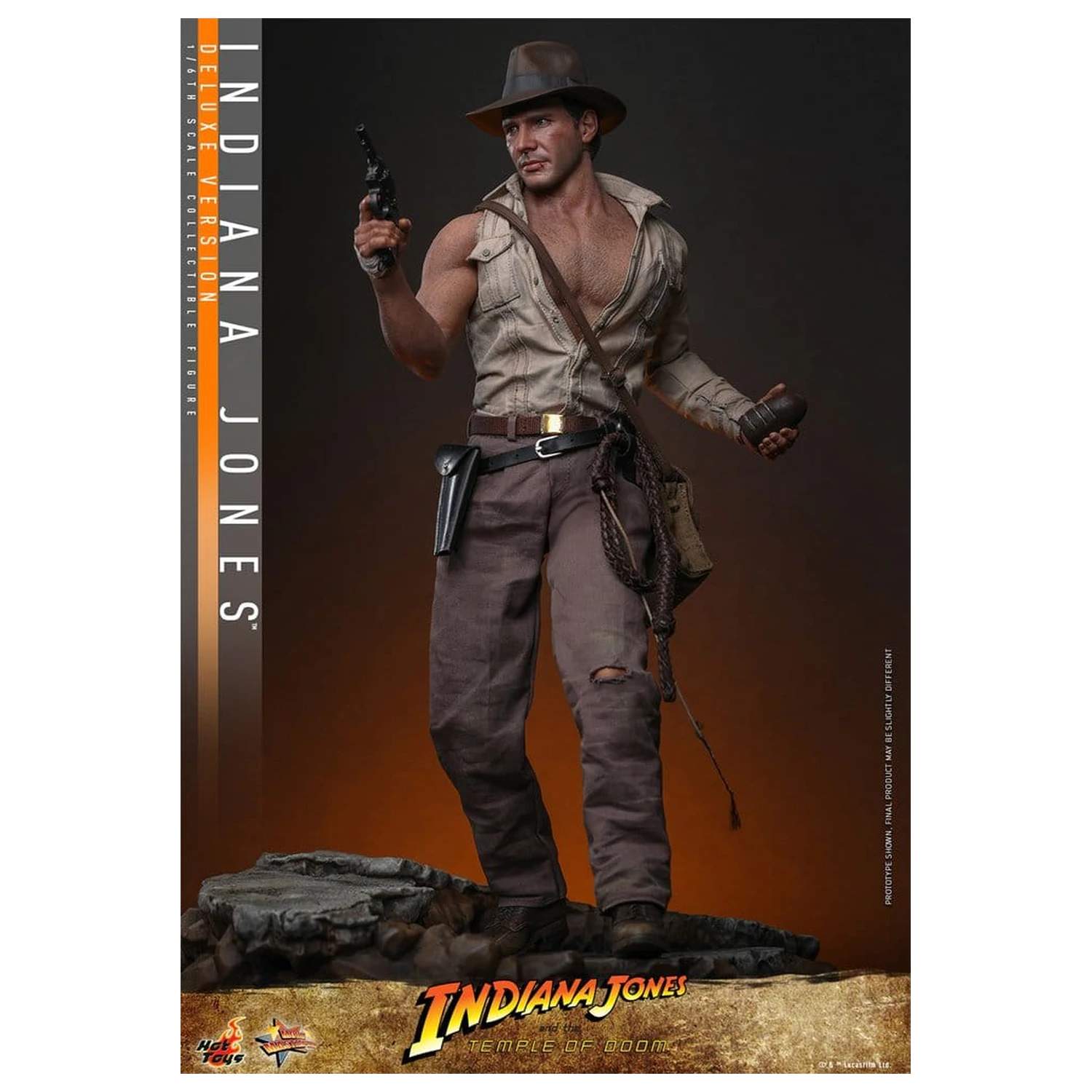 Indiana Jones Movie Masterpiece akciófigura 1/6 Indiana Jones (Deluxe Version) 30 cm termékfotó