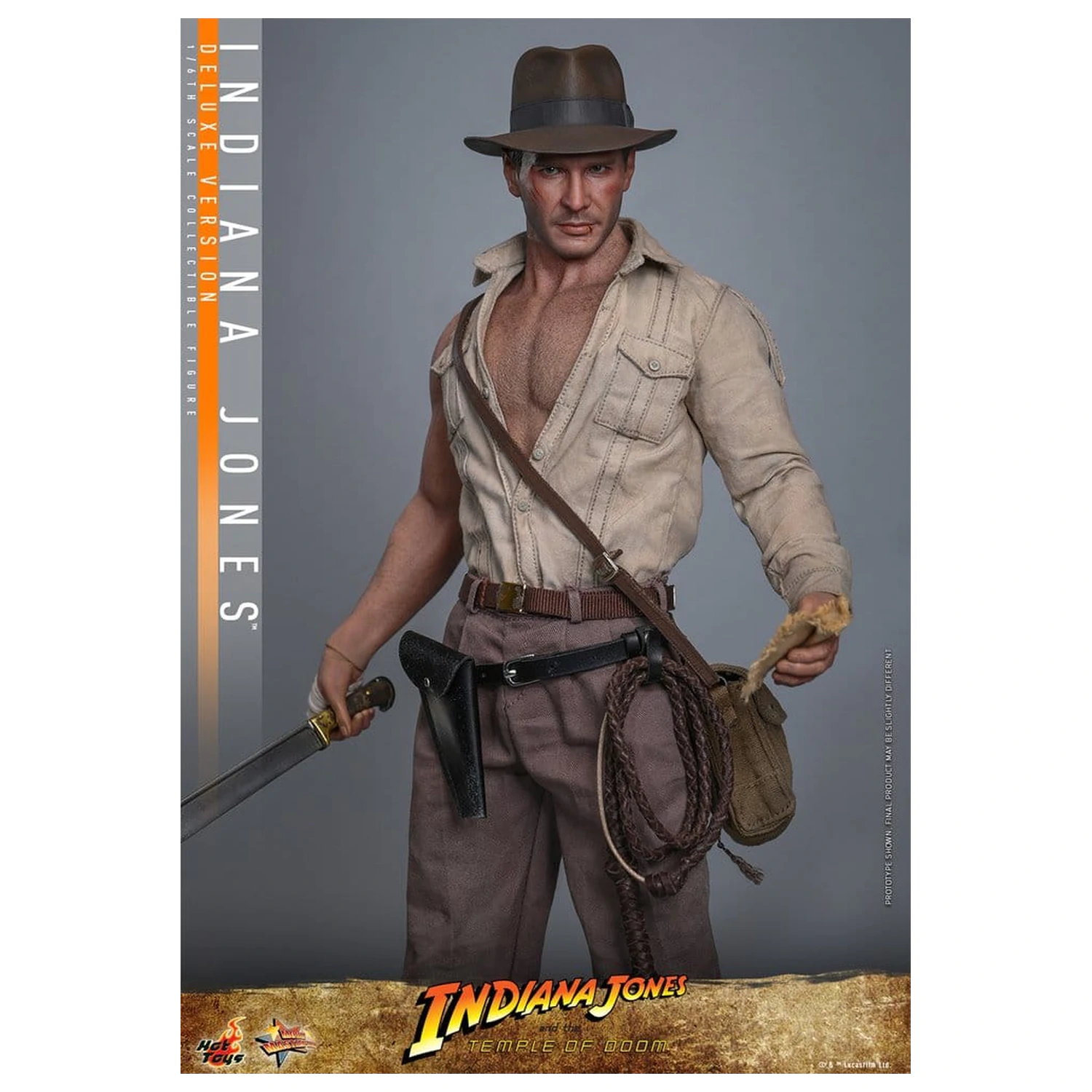 Indiana Jones Movie Masterpiece akciófigura 1/6 Indiana Jones (Deluxe Version) 30 cm termékfotó