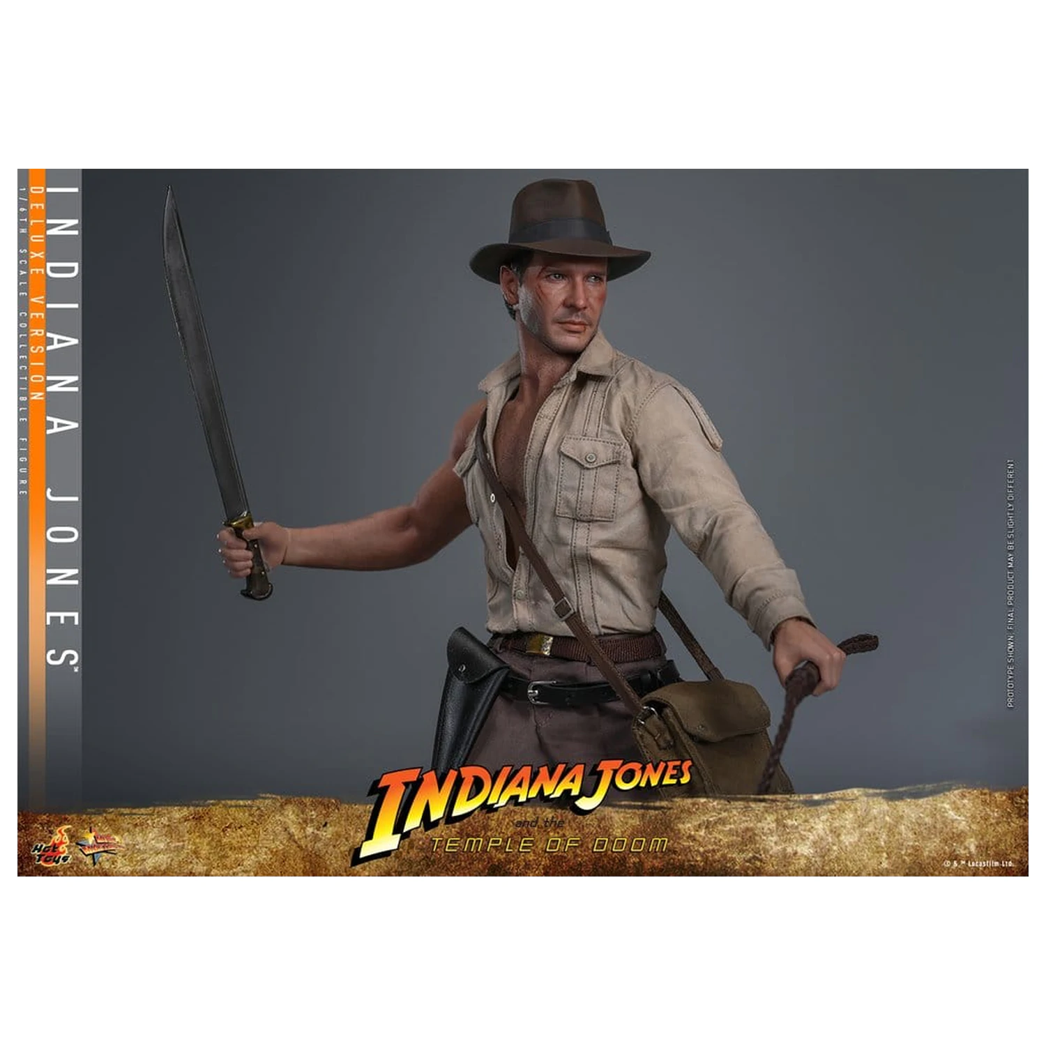 Indiana Jones Movie Masterpiece akciófigura 1/6 Indiana Jones (Deluxe Version) 30 cm termékfotó