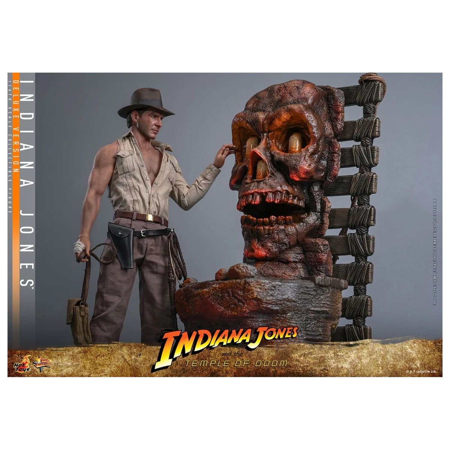 Indiana Jones Movie Masterpiece akciófigura 1/6 Indiana Jones (Deluxe Version) 30 cm termékfotó
