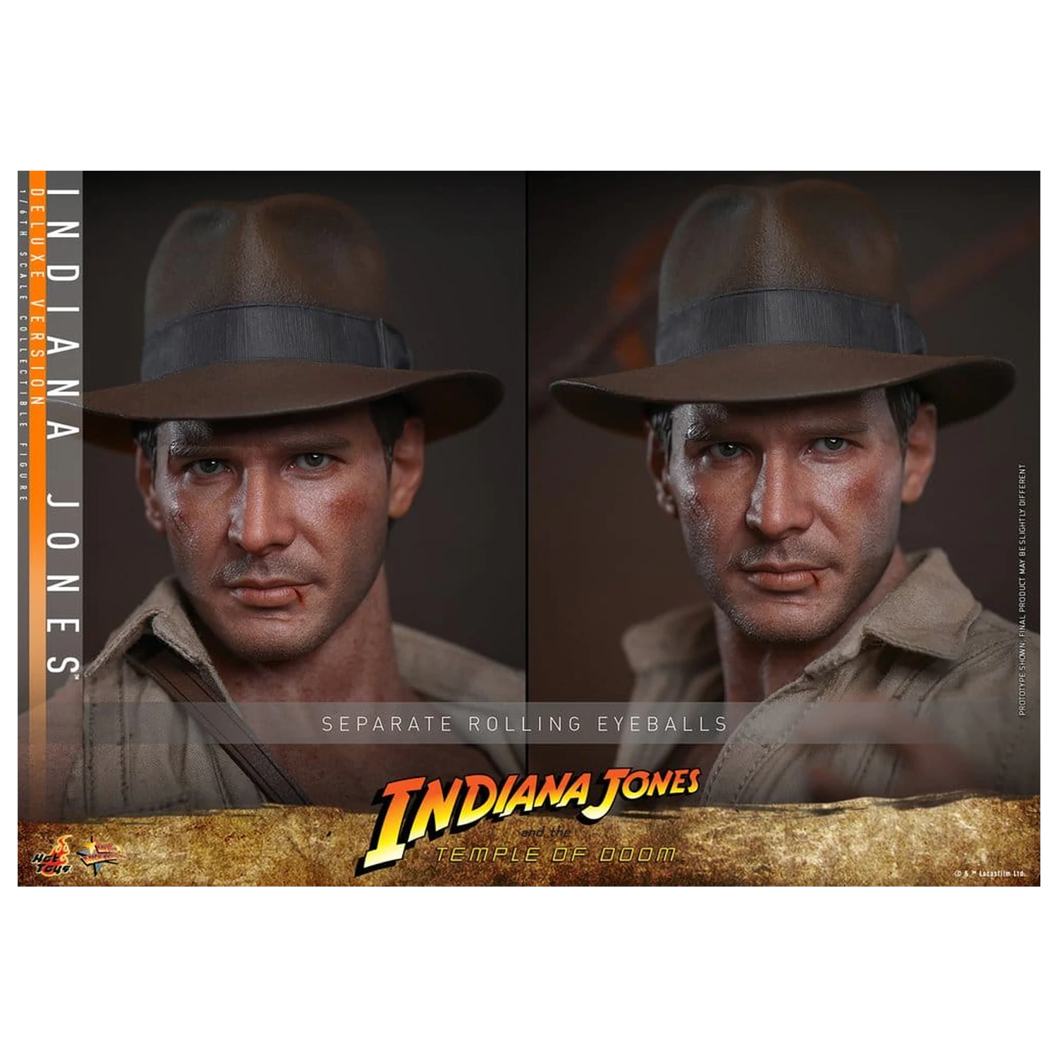 Indiana Jones Movie Masterpiece akciófigura 1/6 Indiana Jones (Deluxe Version) 30 cm termékfotó