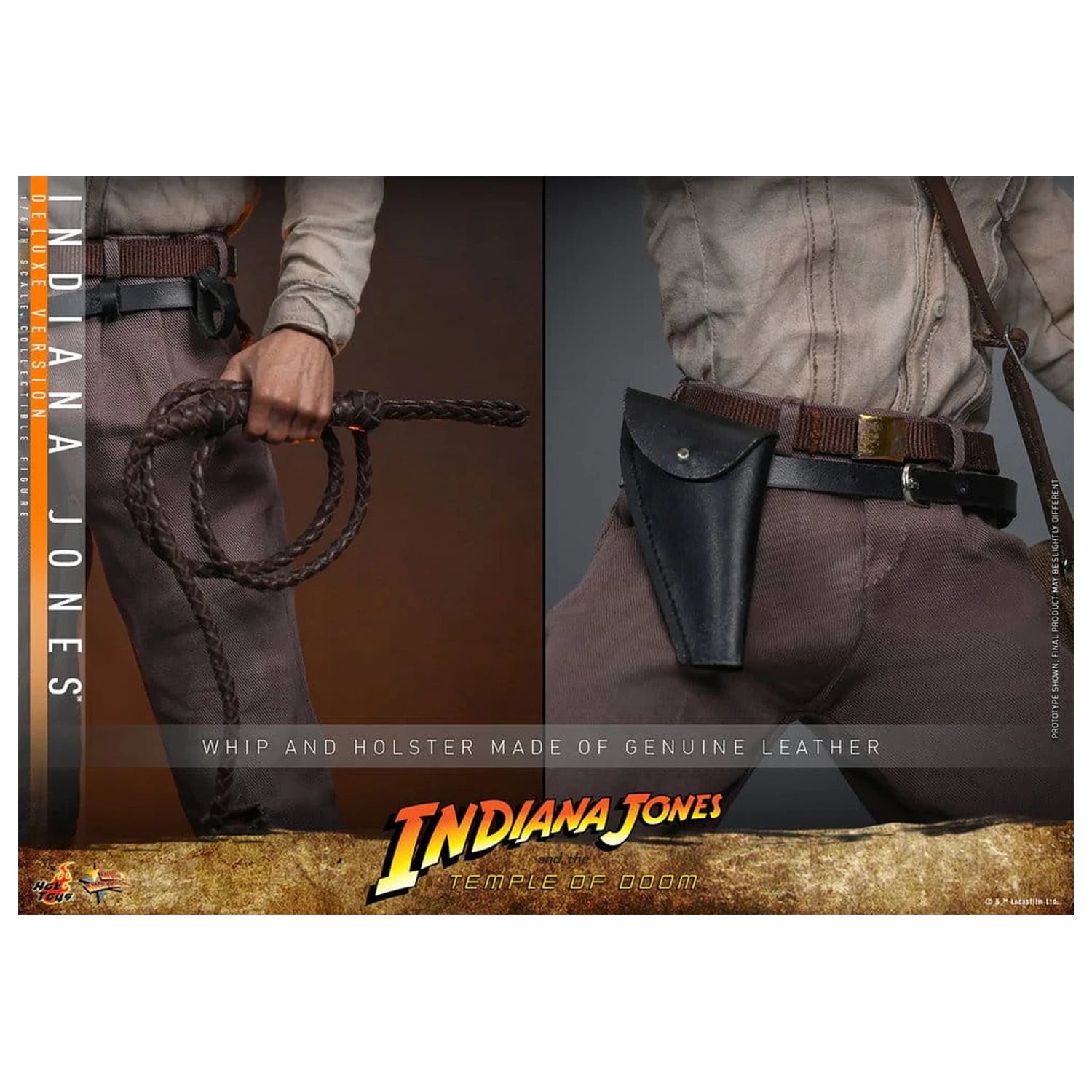 Indiana Jones Movie Masterpiece akciófigura 1/6 Indiana Jones (Deluxe Version) 30 cm termékfotó