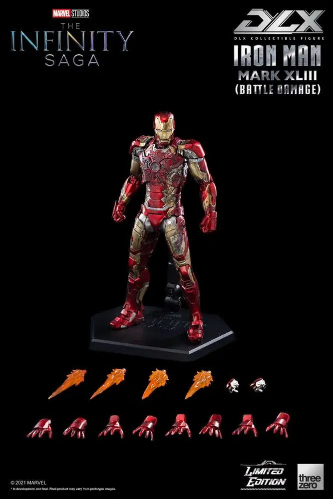 Infinity Saga DLX 1/12 Iron Man Mark 43 (Battle Damage) Limitált kiadás akciófigura 17 cm termékfotó