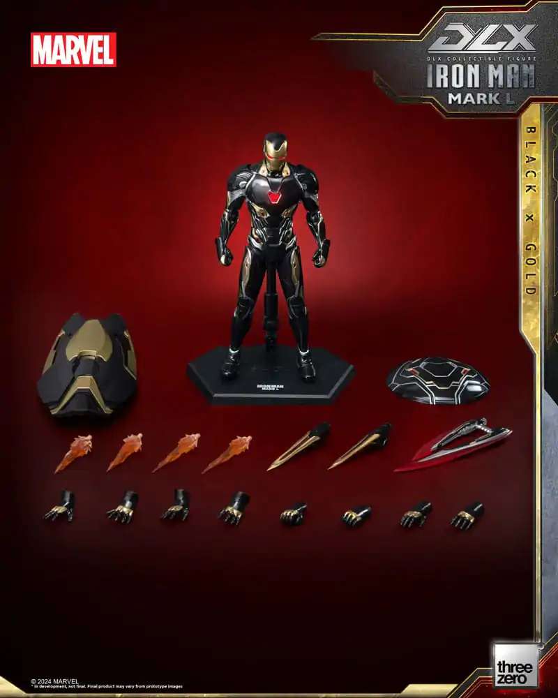 Infinity Saga DLX 1/12 Iron Man Mark 50 (Black X Gold) akciófigura 17 cm termékfotó