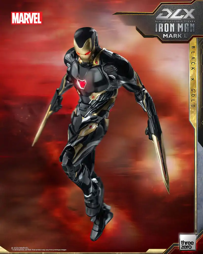 Infinity Saga DLX 1/12 Iron Man Mark 50 (Black X Gold) akciófigura 17 cm termékfotó