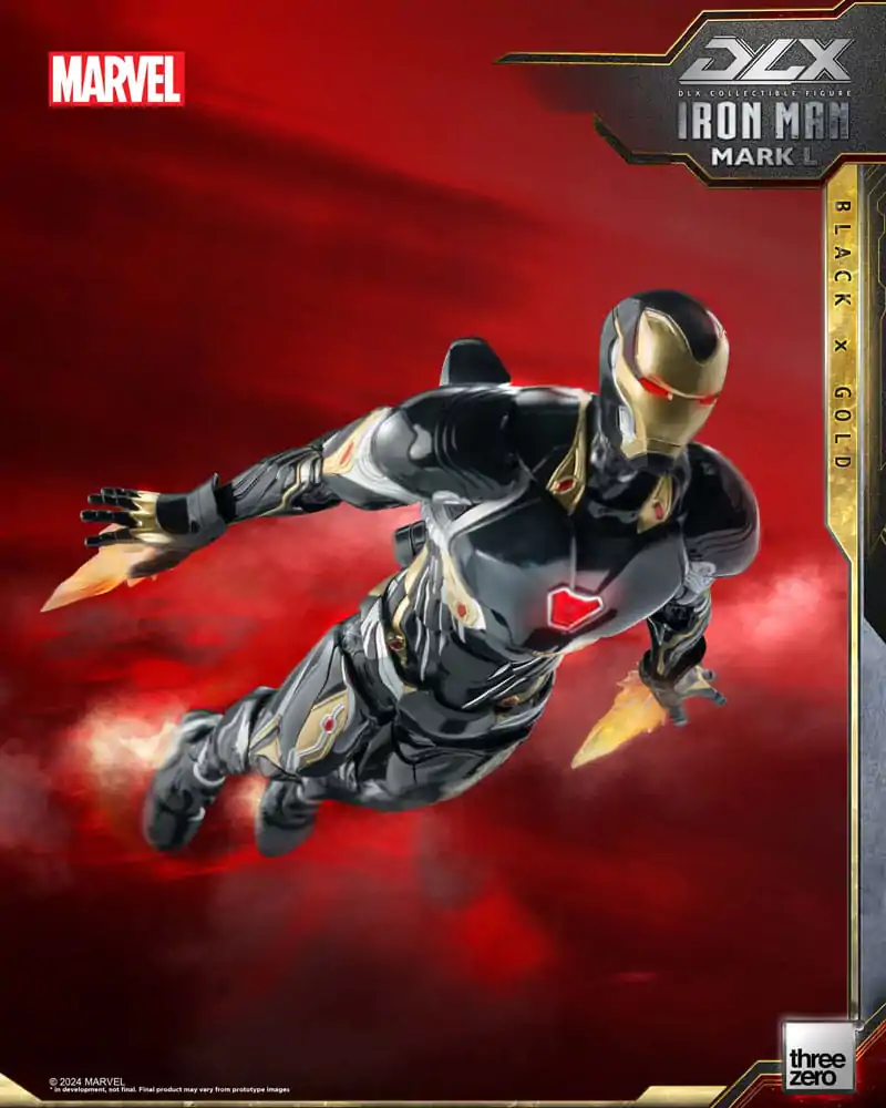 Infinity Saga DLX 1/12 Iron Man Mark 50 (Black X Gold) akciófigura 17 cm termékfotó