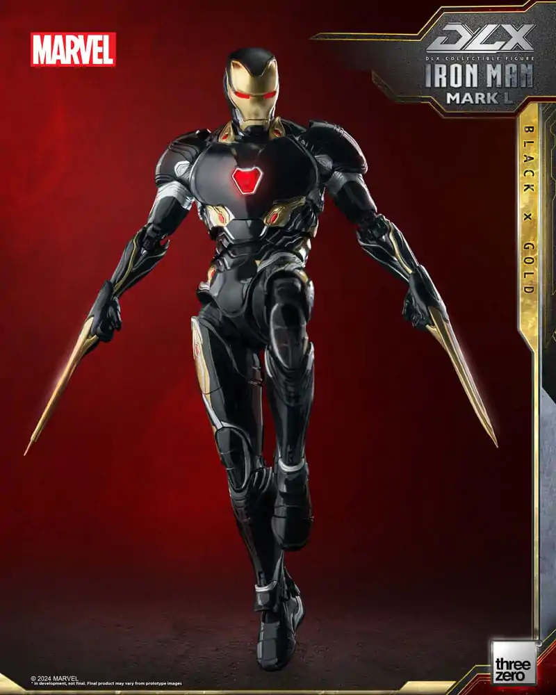 Infinity Saga DLX 1/12 Iron Man Mark 50 (Black X Gold) akciófigura 17 cm termékfotó