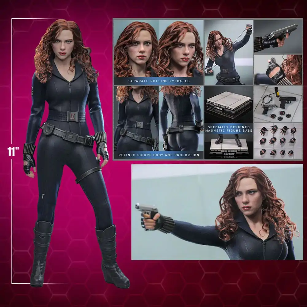 Iron Man 2 1/6 Black Widow Artisan Edition Hot Toys Exkluzív akciófigura 28 cm termékfotó