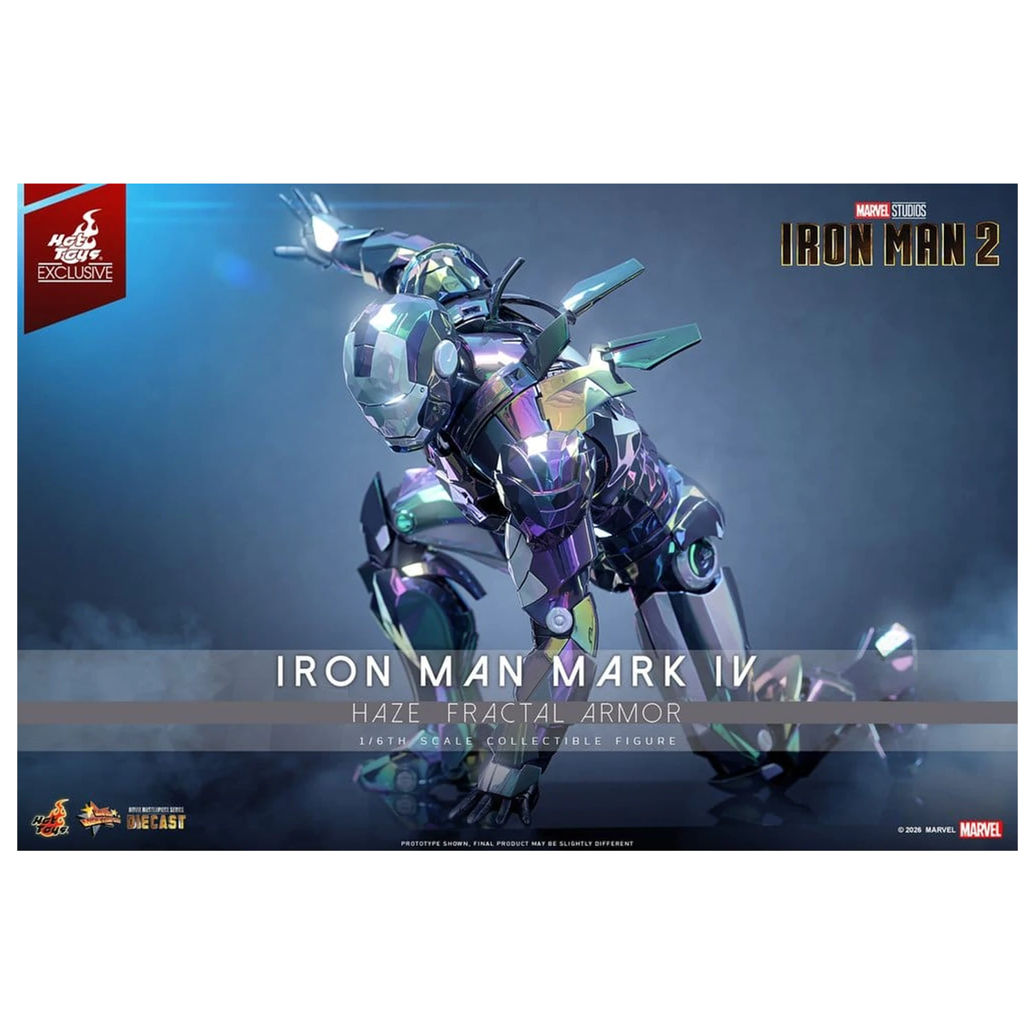 Iron Man 2 1/6 Iron Man Mark IV (Haze Fractal Armor) akciófigura 33 cm termékfotó