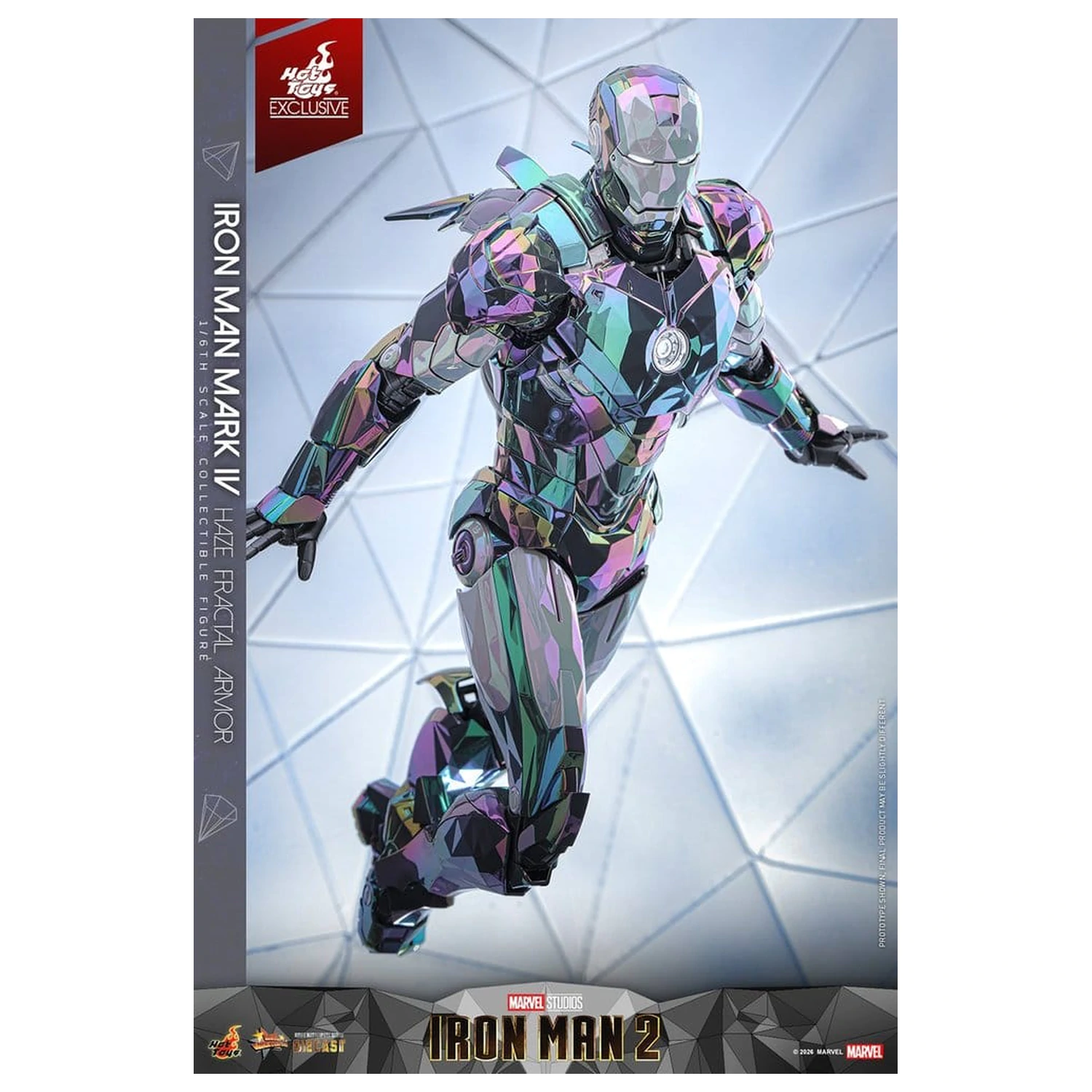 Iron Man 2 1/6 Iron Man Mark IV (Haze Fractal Armor) akciófigura 33 cm termékfotó
