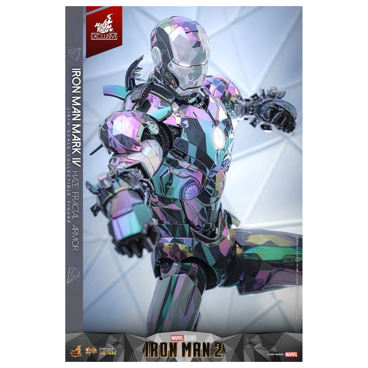 Iron Man 2 1/6 Iron Man Mark IV (Haze Fractal Armor) akciófigura 33 cm termékfotó