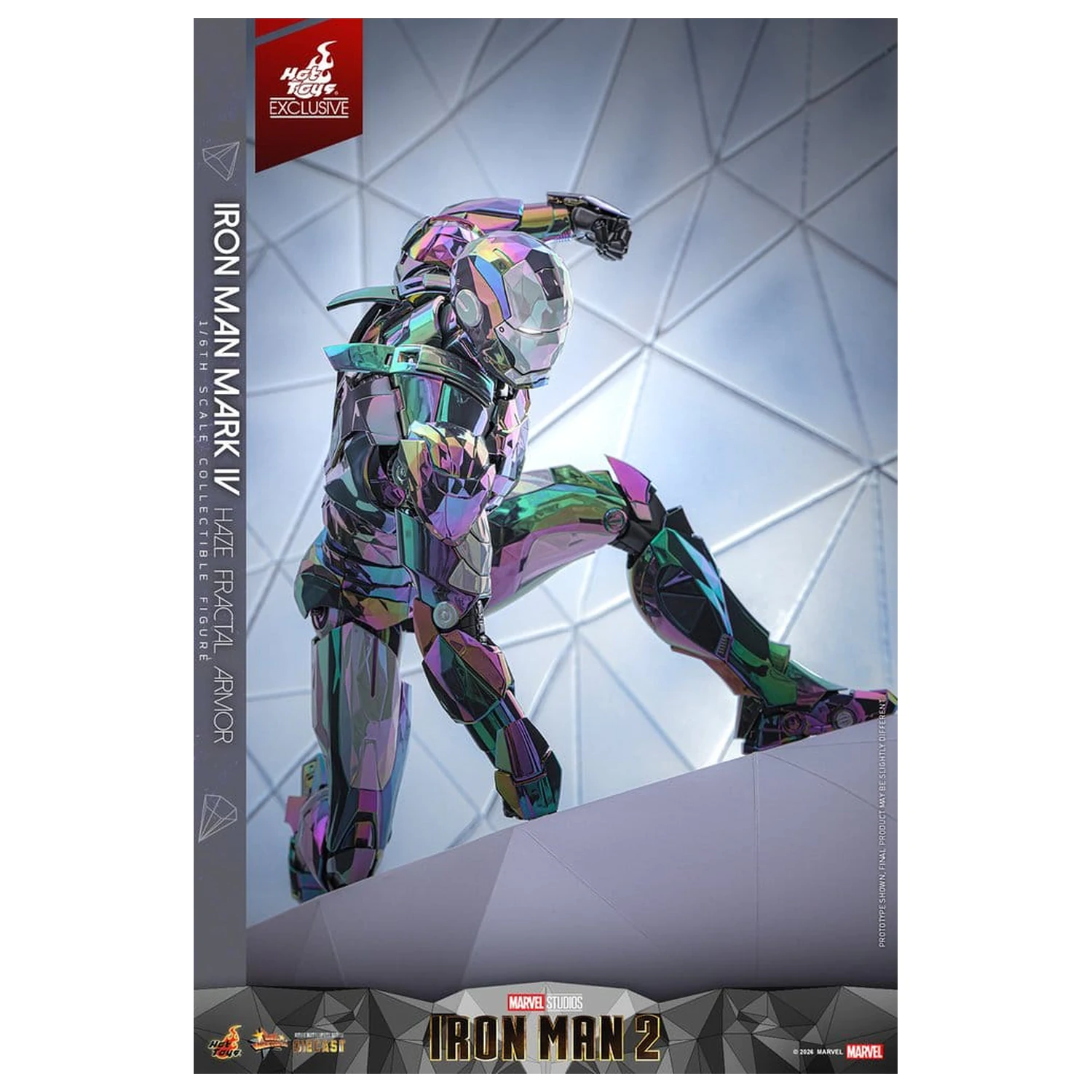 Iron Man 2 1/6 Iron Man Mark IV (Haze Fractal Armor) akciófigura 33 cm termékfotó