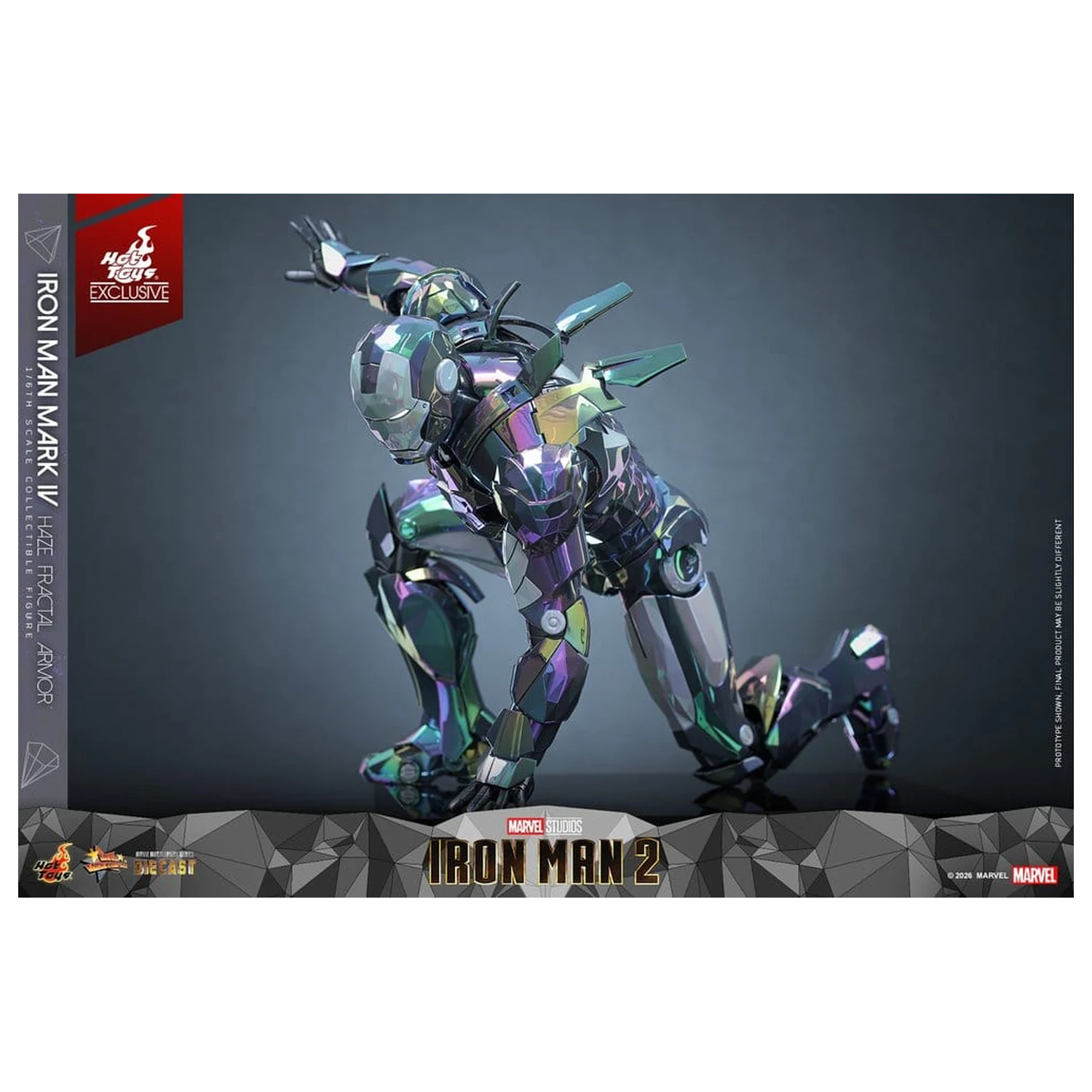 Iron Man 2 1/6 Iron Man Mark IV (Haze Fractal Armor) akciófigura 33 cm termékfotó