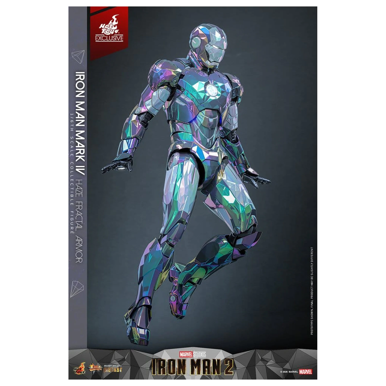 Iron Man 2 1/6 Iron Man Mark IV (Haze Fractal Armor) akciófigura 33 cm termékfotó