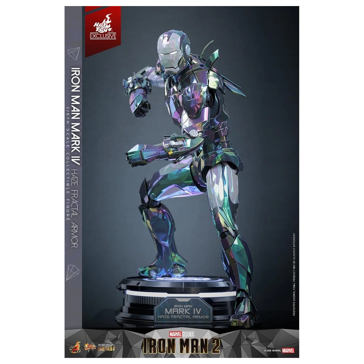 Iron Man 2 1/6 Iron Man Mark IV (Haze Fractal Armor) akciófigura 33 cm termékfotó