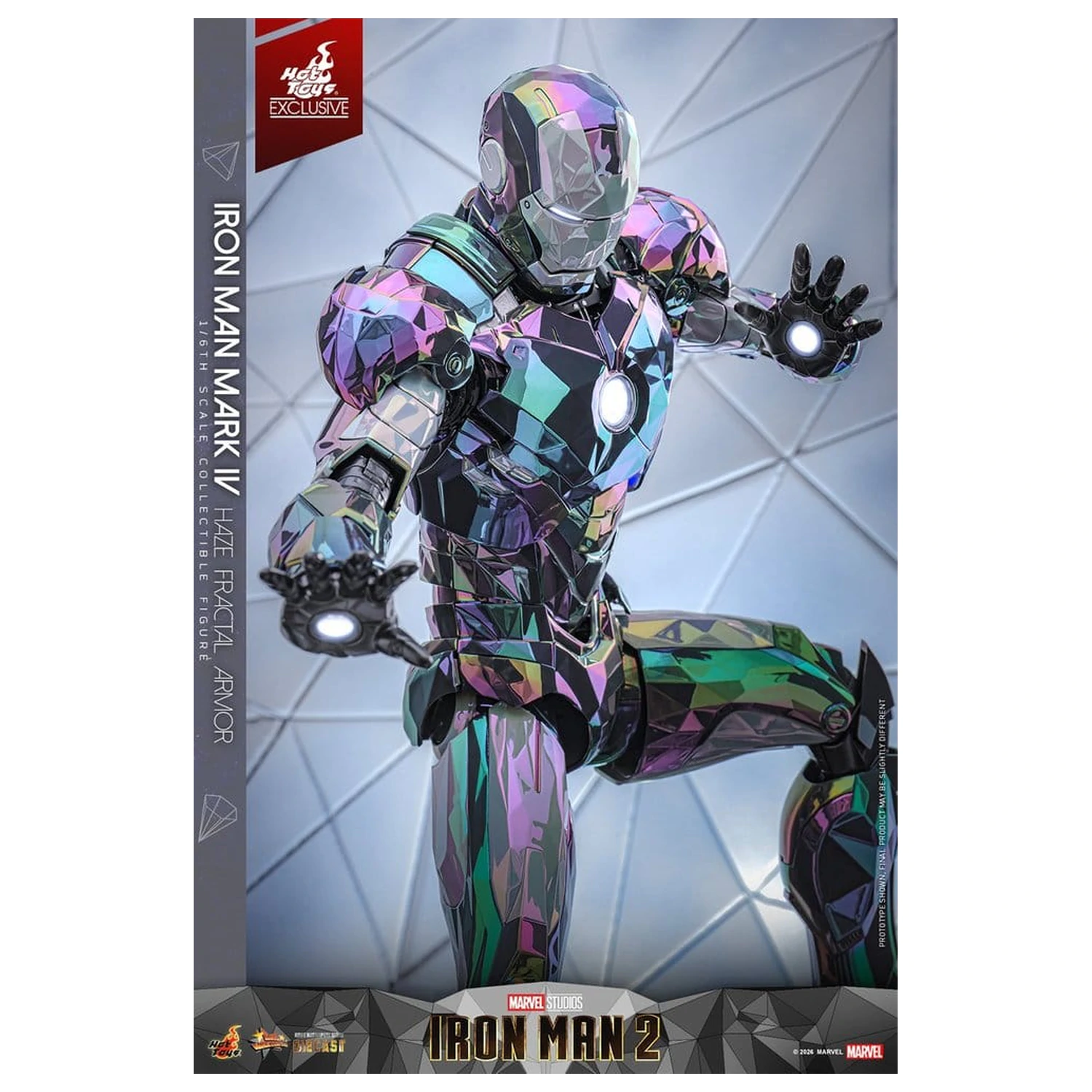 Iron Man 2 1/6 Iron Man Mark IV (Haze Fractal Armor) akciófigura 33 cm termékfotó