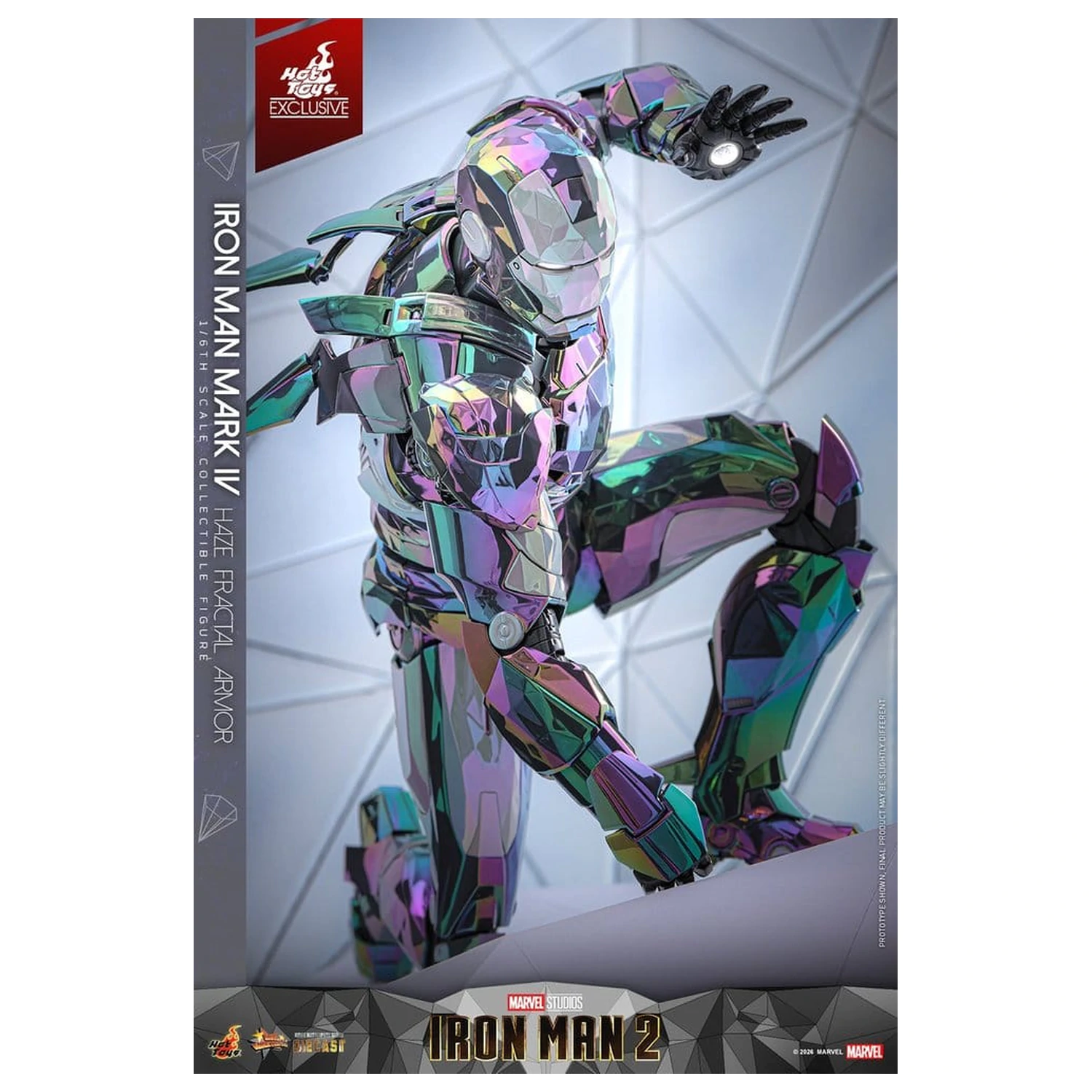 Iron Man 2 1/6 Iron Man Mark IV (Haze Fractal Armor) akciófigura 33 cm termékfotó