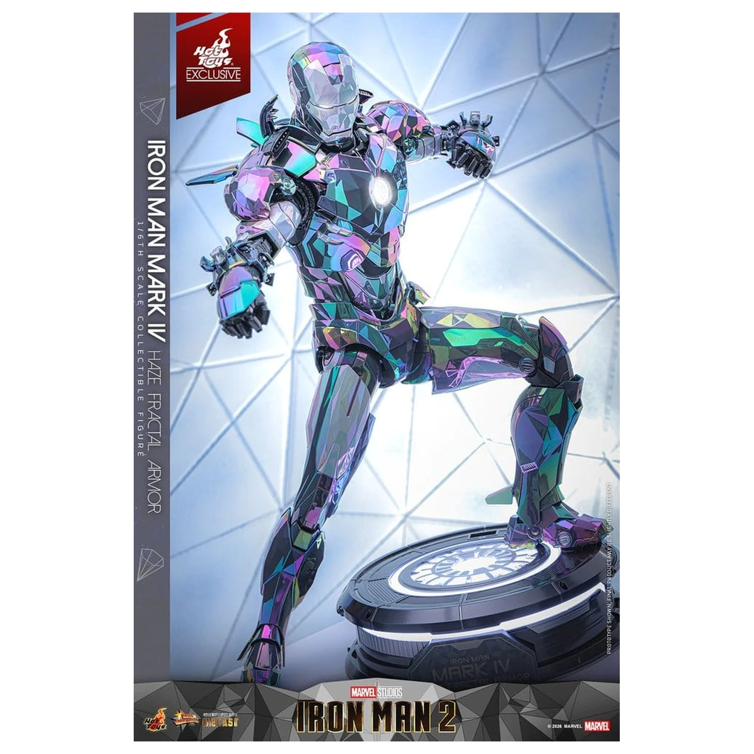 Iron Man 2 1/6 Iron Man Mark IV (Haze Fractal Armor) akciófigura 33 cm termékfotó