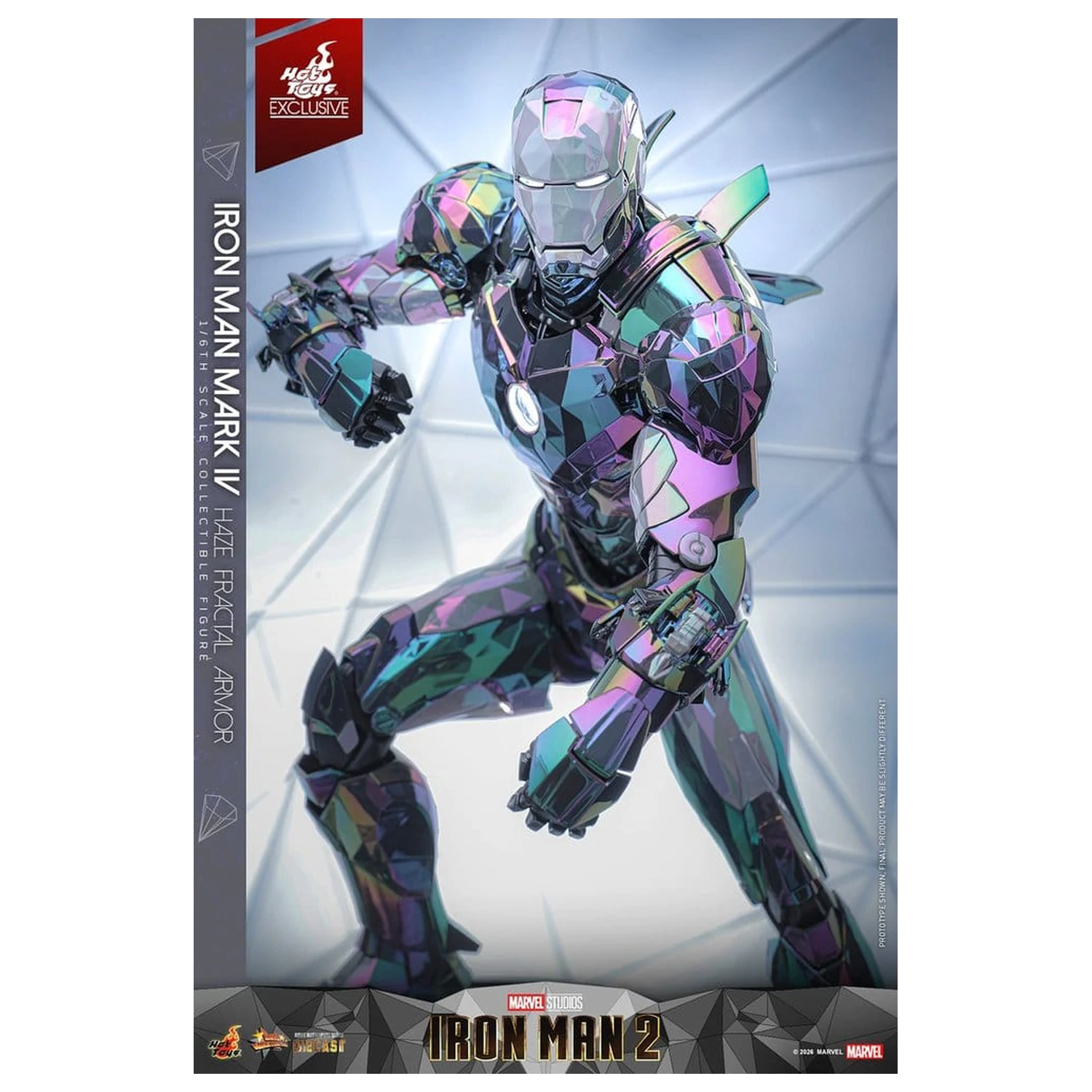 Iron Man 2 1/6 Iron Man Mark IV (Haze Fractal Armor) akciófigura 33 cm termékfotó