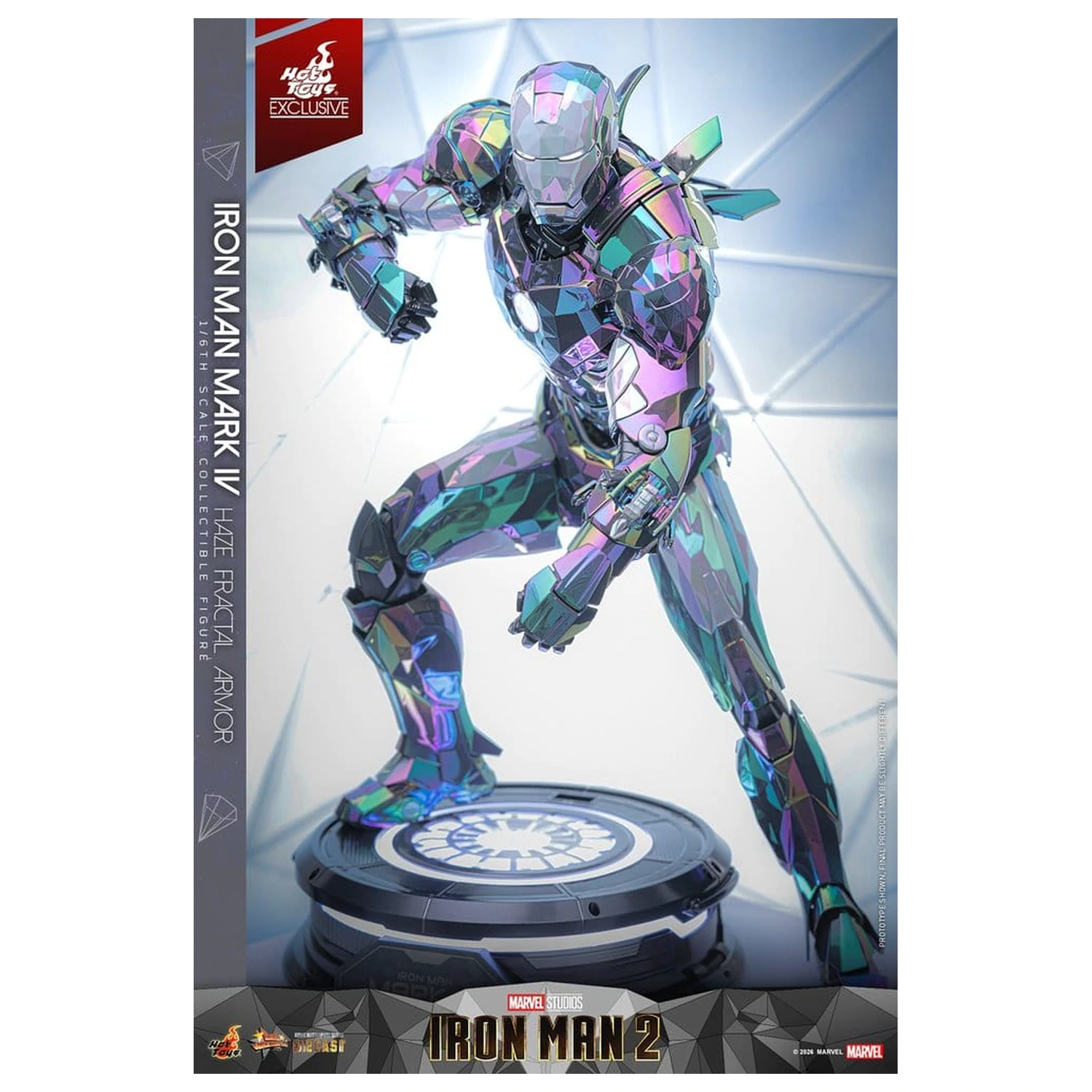Iron Man 2 1/6 Iron Man Mark IV (Haze Fractal Armor) akciófigura 33 cm termékfotó